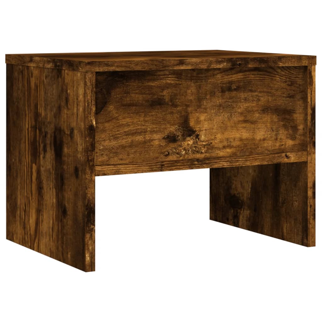Smoked Oak Bedside Cabinet – 40x30x30 cm Engineered Wood