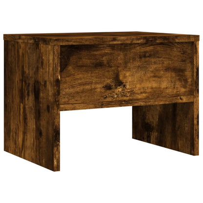 Smoked Oak Bedside Cabinet – 40x30x30 cm Engineered Wood