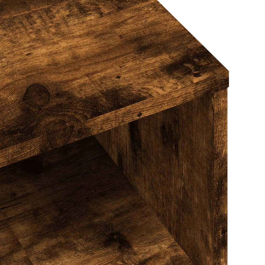 Smoked Oak Bedside Cabinet – 40x30x30 cm Engineered Wood