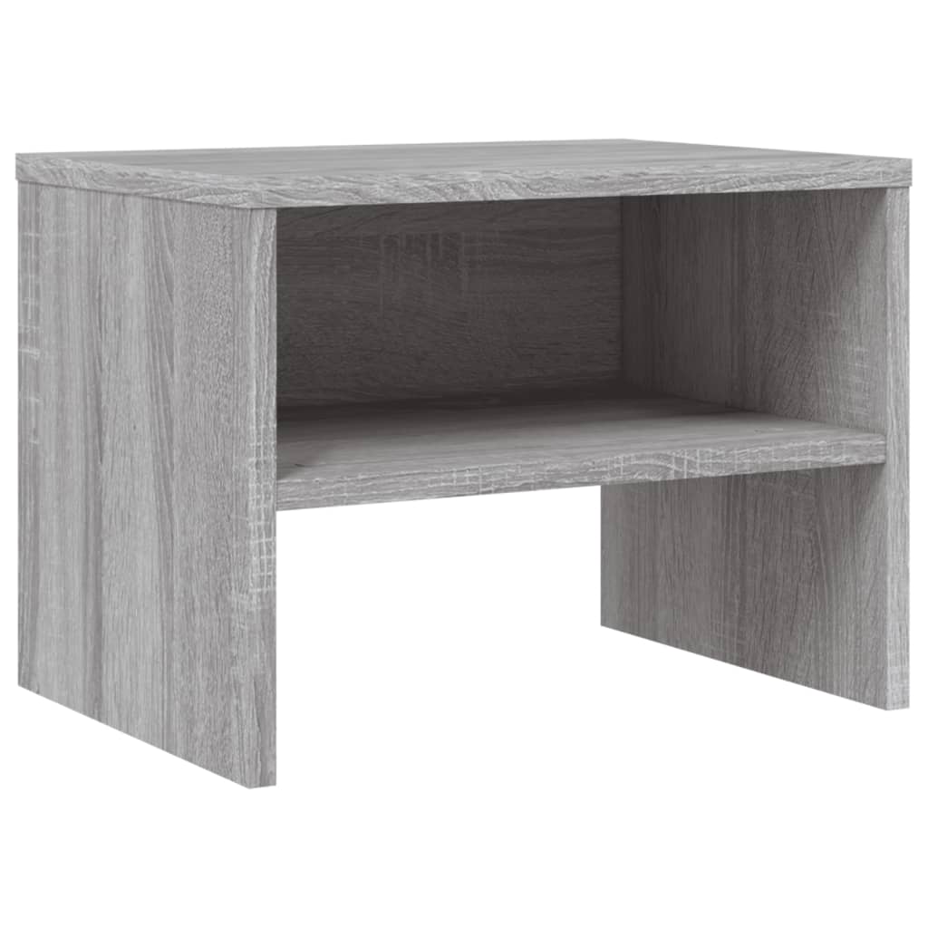 Grey Sonoma Engineered Wood Bedside Cabinet, 40x30x30 cm