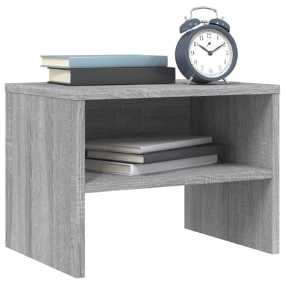 Grey Sonoma Engineered Wood Bedside Cabinet, 40x30x30 cm