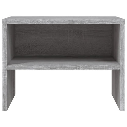 Grey Sonoma Engineered Wood Bedside Cabinet, 40x30x30 cm
