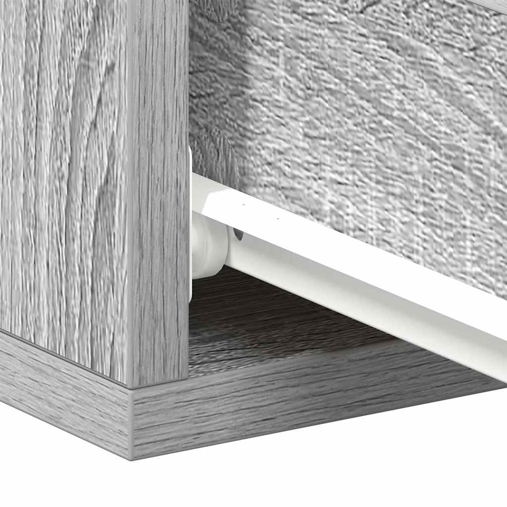 Grey Sonoma Floating Nightstand, Engineered Wood 40x30x15 cm