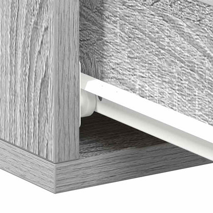 Grey Sonoma Floating Nightstand, Engineered Wood 40x30x15 cm