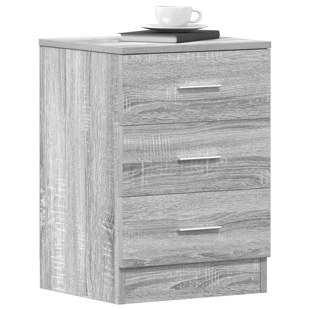 Grey Sonoma Bedside Cabinet 38x35x56 cm - Engineered Wood