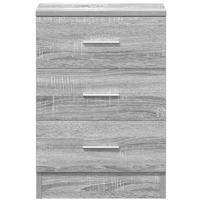 Grey Sonoma Bedside Cabinet 38x35x56 cm - Engineered Wood
