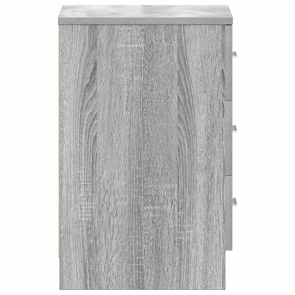 Grey Sonoma Bedside Cabinet 38x35x56 cm - Engineered Wood