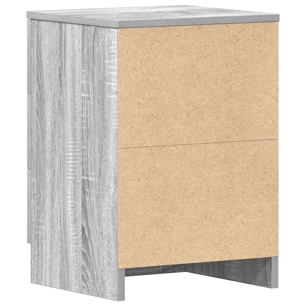 Grey Sonoma Bedside Cabinet 38x35x56 cm - Engineered Wood