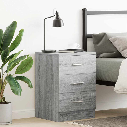 Grey Sonoma Bedside Cabinet 38x35x56 cm - Engineered Wood
