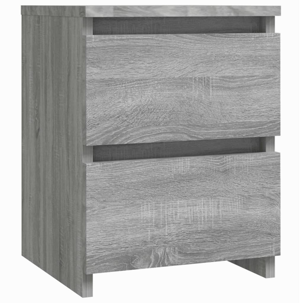 Grey Sonoma Bedside Cabinet 30x30x40 cm - Engineered Wood