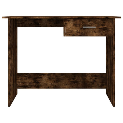 Elegant Smoked Oak Desk, 100x50x76 cm, Engineered Wood