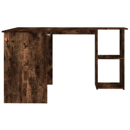 Smoked Oak Corner Desk 120x140x75 cm - Engineered Wood