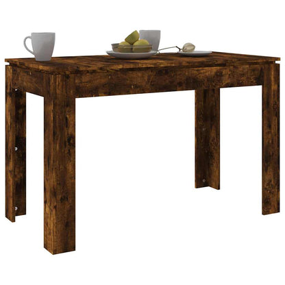 Elegant Smoked Oak Dining Table 120x60x76 cm - Engineered Wood