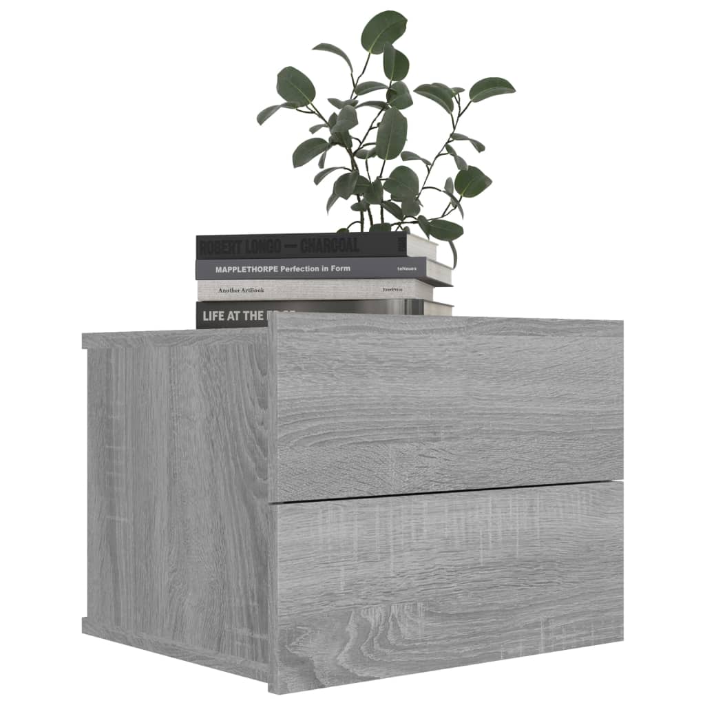 Grey Sonoma Bedside Cabinets 2 Pcs, 40x30x30 cm, Engineered Wood