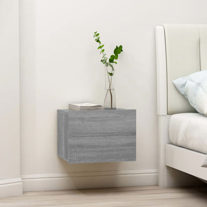 Grey Sonoma Bedside Cabinets 2 Pcs, 40x30x30 cm, Engineered Wood