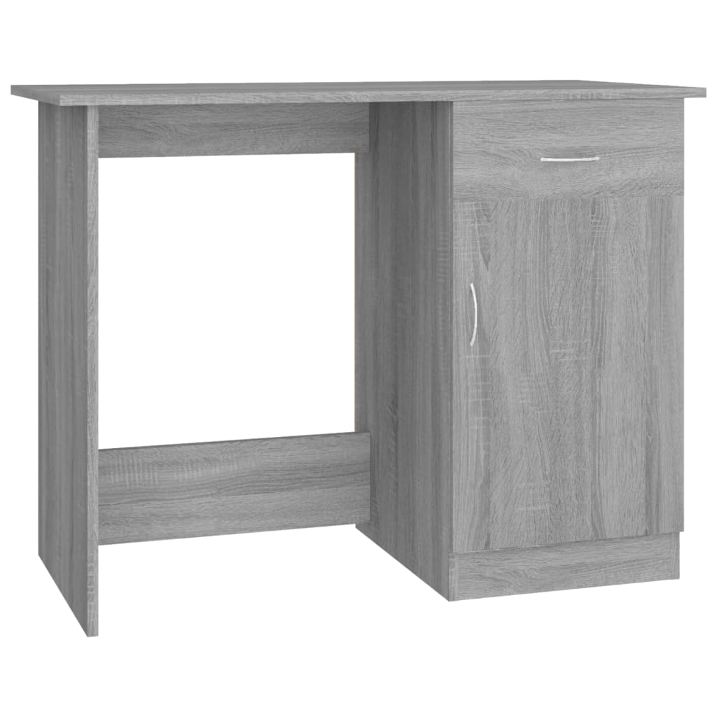 Stylish Grey Sonoma Desk 100x50x76 cm - Engineered Wood