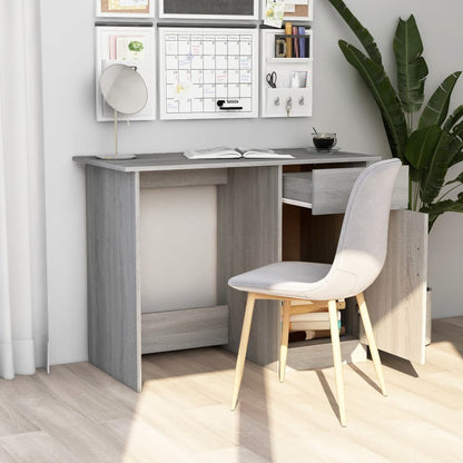 Stylish Grey Sonoma Desk 100x50x76 cm - Engineered Wood
