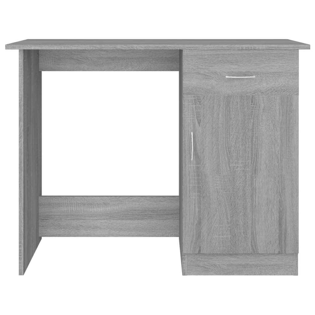 Stylish Grey Sonoma Desk 100x50x76 cm - Engineered Wood