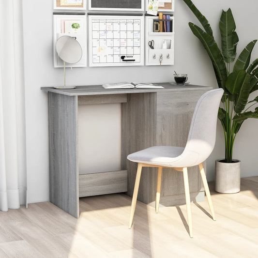 Stylish Grey Sonoma Desk 100x50x76 cm - Engineered Wood