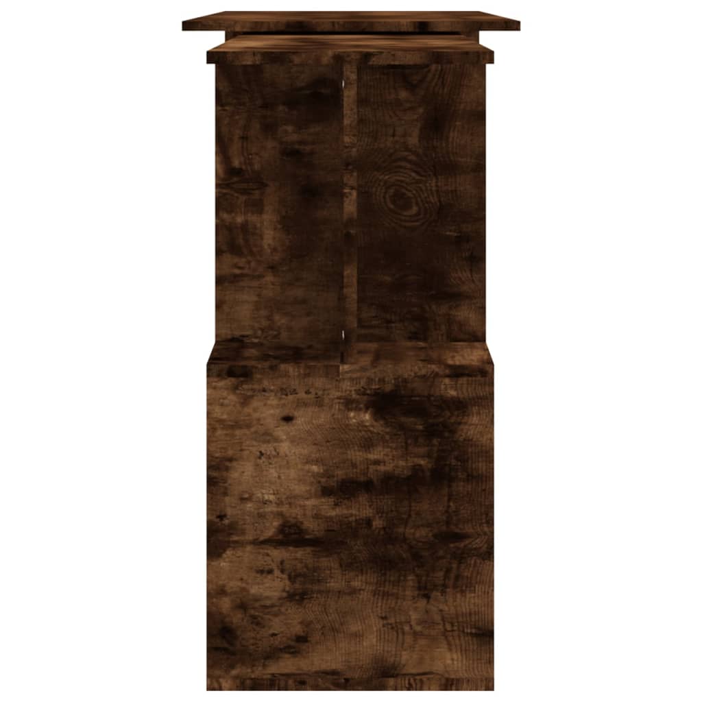 Smoked Oak Corner Desk 200x50x76 cm - Engineered Wood Design