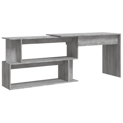 Grey Sonoma Corner Desk, 200x50x76 cm, Engineered Wood