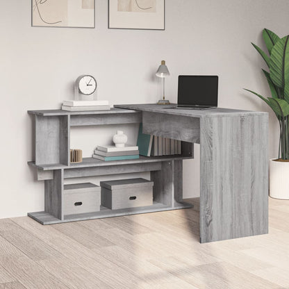 Grey Sonoma Corner Desk, 200x50x76 cm, Engineered Wood
