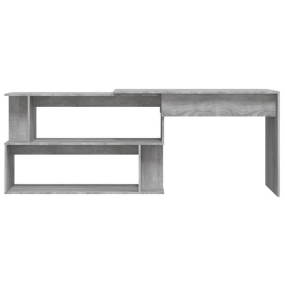 Grey Sonoma Corner Desk, 200x50x76 cm, Engineered Wood