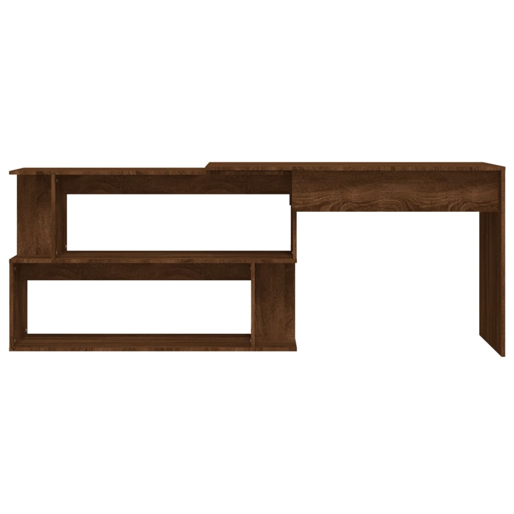 Brown Oak Corner Desk 200x50x76 cm - Engineered Wood