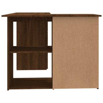 Brown Oak Corner Desk, 145x100x76 cm, Engineered Wood