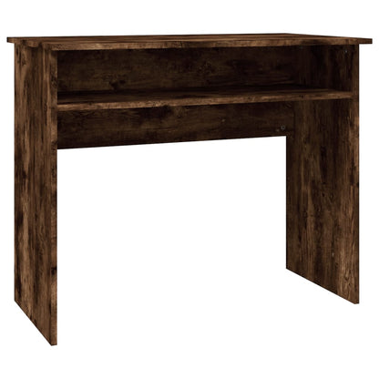 Compact Desk in Smoked Oak - 90x50x74 cm Engineered Wood