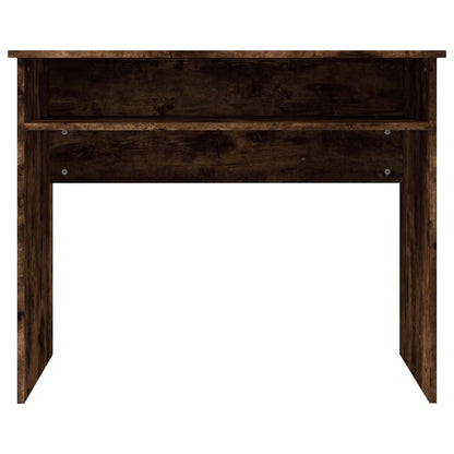 Compact Desk in Smoked Oak - 90x50x74 cm Engineered Wood