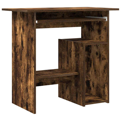Compact Smoked Oak Desk, 80x45x74 cm, Engineered Wood