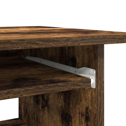 Compact Smoked Oak Desk, 80x45x74 cm, Engineered Wood
