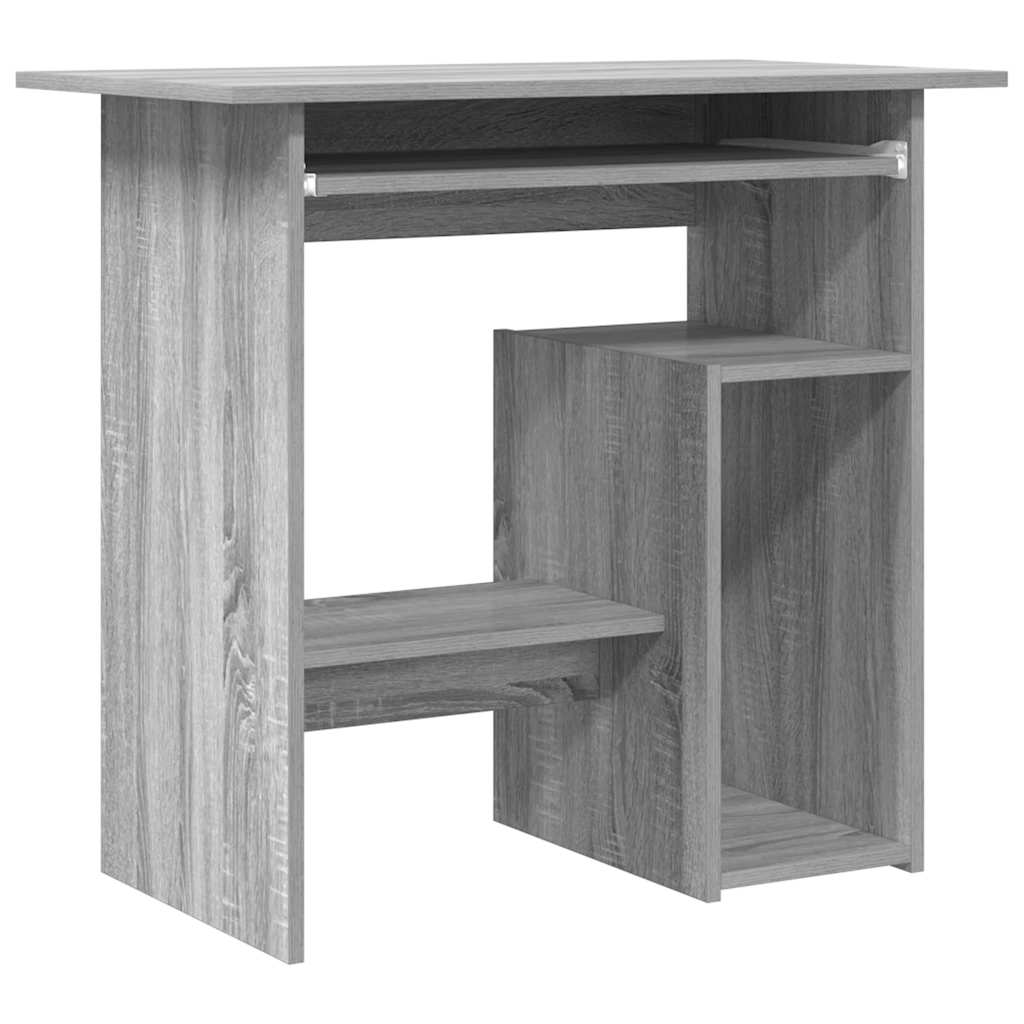 Compact Grey Sonoma Desk - 80x45x74 cm Engineered Wood