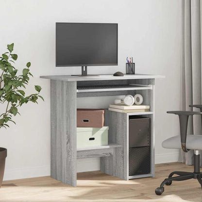 Compact Grey Sonoma Desk - 80x45x74 cm Engineered Wood