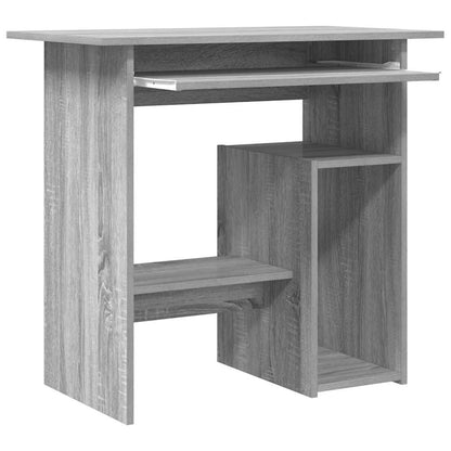 Compact Grey Sonoma Desk - 80x45x74 cm Engineered Wood