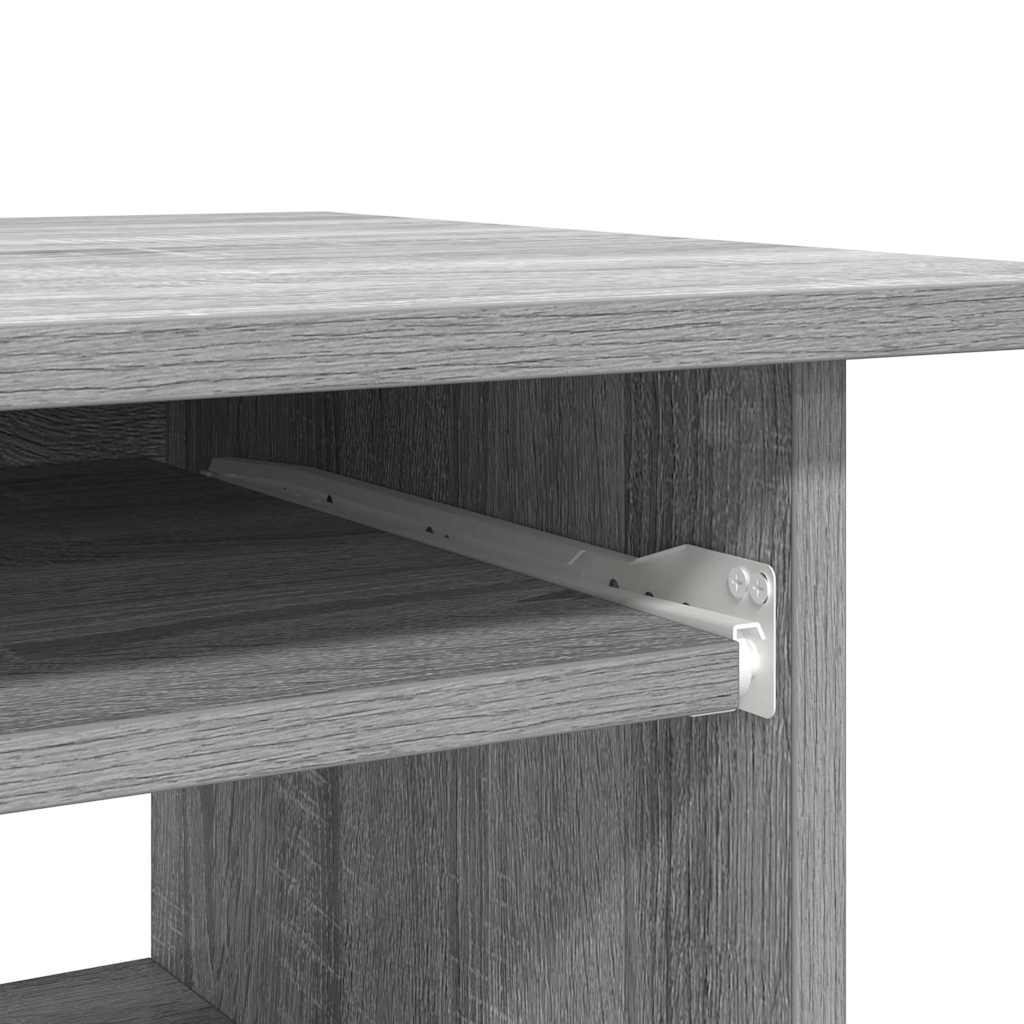 Compact Grey Sonoma Desk - 80x45x74 cm Engineered Wood