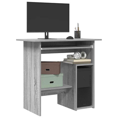 Compact Grey Sonoma Desk - 80x45x74 cm Engineered Wood