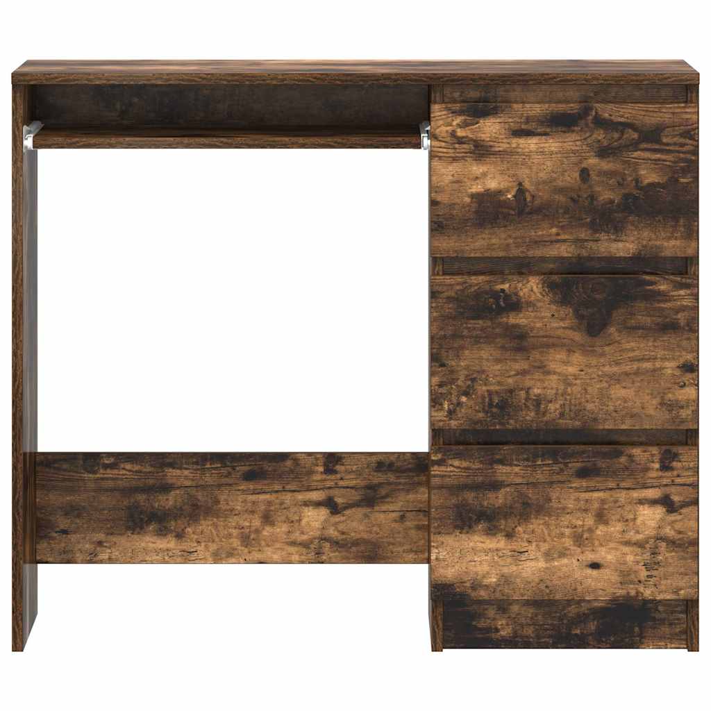 Smoked Oak Desk 90x45x76 cm - Elegant Engineered Wood Design