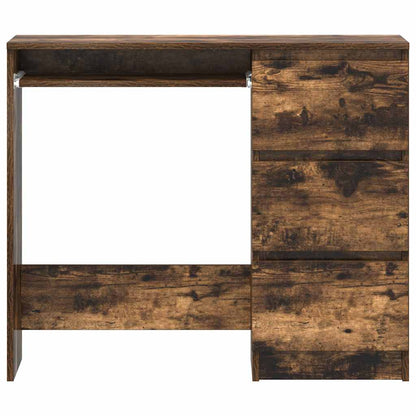 Smoked Oak Desk 90x45x76 cm - Elegant Engineered Wood Design