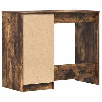 Smoked Oak Desk 90x45x76 cm - Elegant Engineered Wood Design