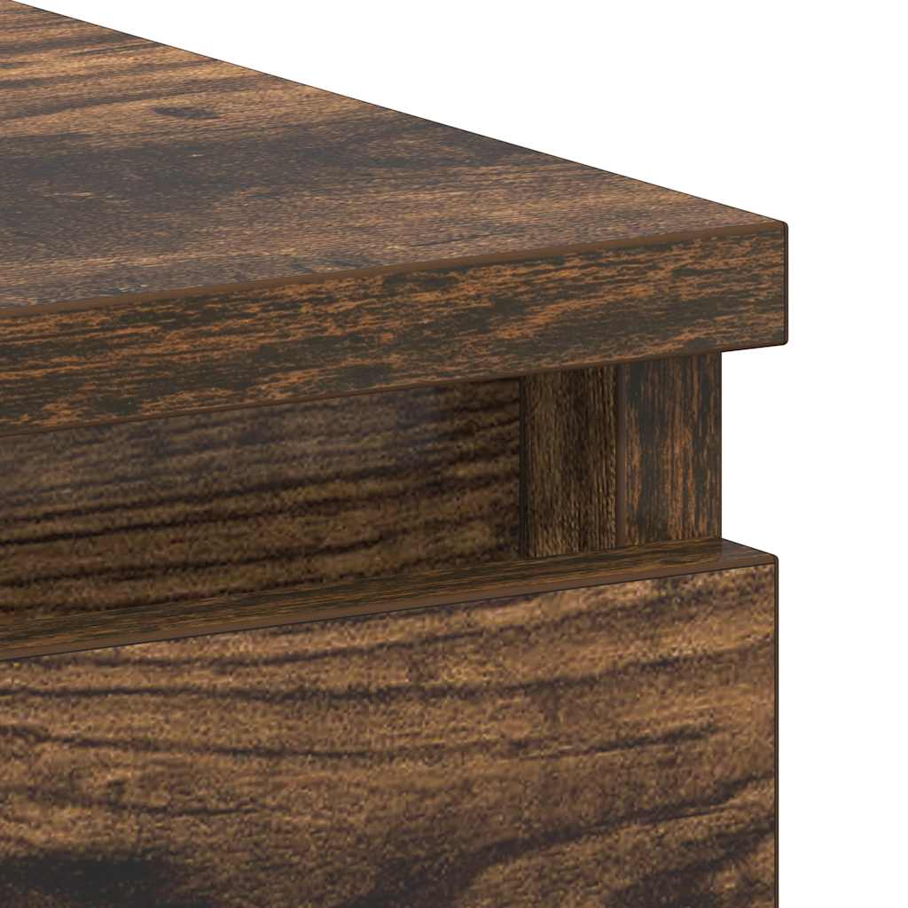 Smoked Oak Desk 90x45x76 cm - Elegant Engineered Wood Design