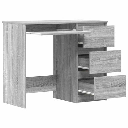 Grey Sonoma Desk 90x45x76 cm - Engineered Wood Office Solution