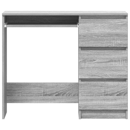 Grey Sonoma Desk 90x45x76 cm - Engineered Wood Office Solution