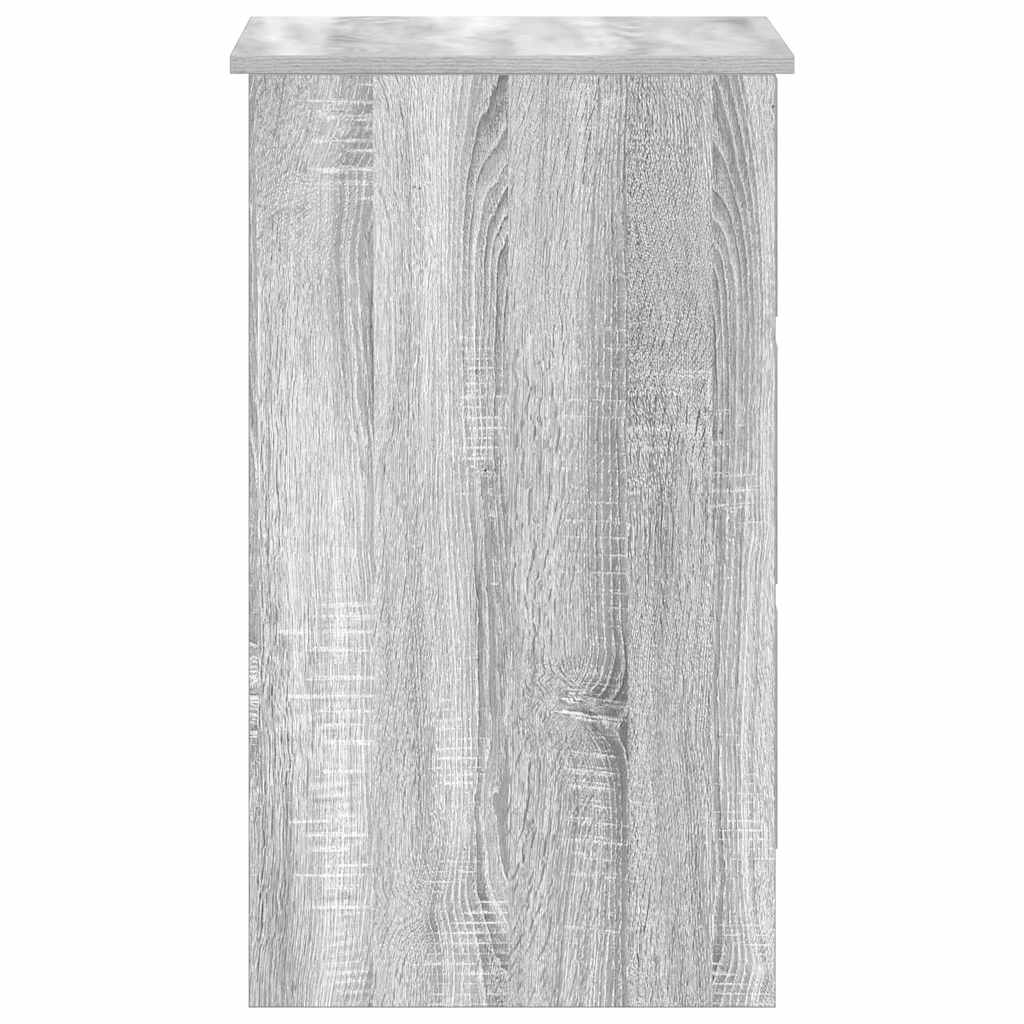 Grey Sonoma Desk 90x45x76 cm - Engineered Wood Office Solution