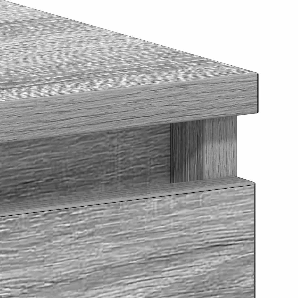 Grey Sonoma Desk 90x45x76 cm - Engineered Wood Office Solution