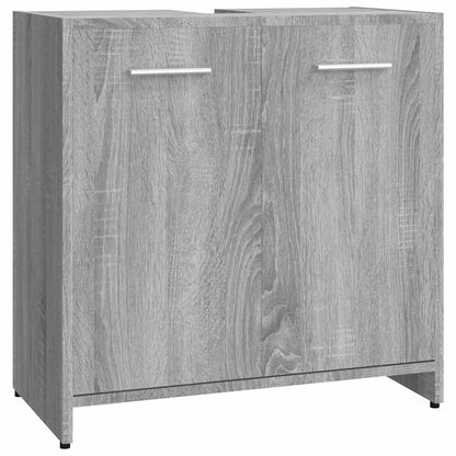 Grey Sonoma Engineered Wood Bathroom Cabinet - 60x33x60 cm