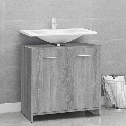 Grey Sonoma Engineered Wood Bathroom Cabinet - 60x33x60 cm