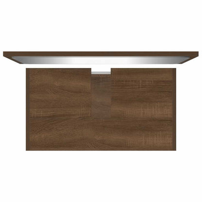 Brown Oak Engineered Wood Bathroom Furniture Set