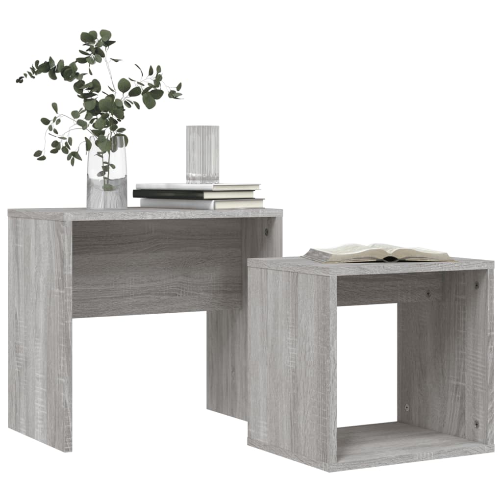 Nesting Coffee Tables 2 pcs Grey Sonoma Engineered Wood